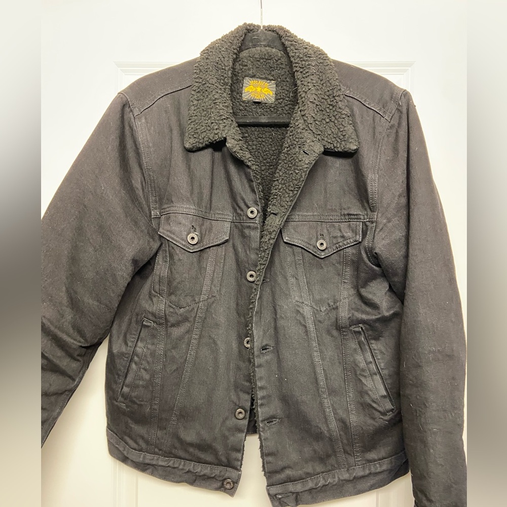 Bravestar Selvage Ironside Sherpa jacket, 14 oz from Cone Denim, USA Made 🇺🇸